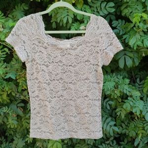 Victoria's Secret-Lace Square Neck Top.
